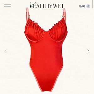 Women's Red One Piece Swimsuit